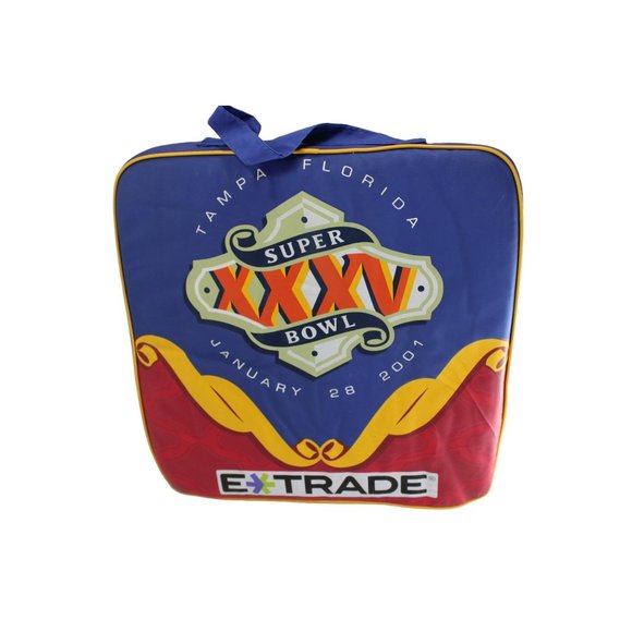 Super Bowl XXXV Seat Cushion E Trade Half Time Show 2001 35 77062 Vintage - Picture 1 of 3